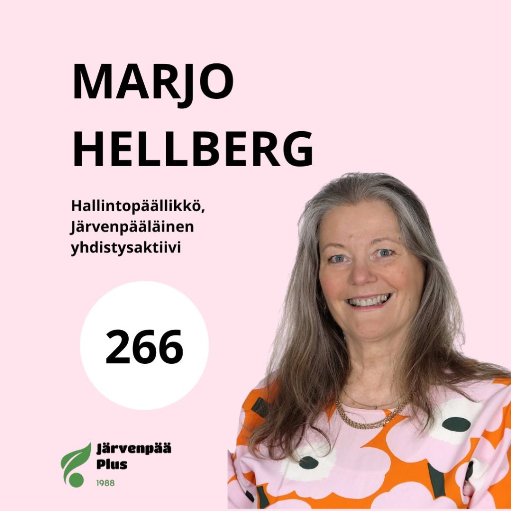 Marjo Hellberg, hallintopäällikkö, yhdistysaktiivi, ehdokasnumero 266